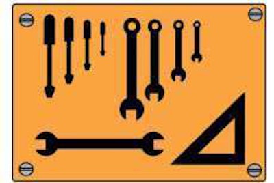 Any continuous improvement initiative should start with a work environment that has been thoroughly cleaned and organized. Equipment, files and tools not essential to the work performed in that area should be trashed or stored. Simple solutions such as shadow boards for tools can keep needed implements readily accessible.