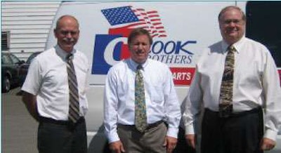 Bob Seyerlein (left), vice president of sales; Michael Venuti, vice president of operations; and Henry Cook, president, constantly check in with customers to make sure Cook Brothers is meeting their needs.