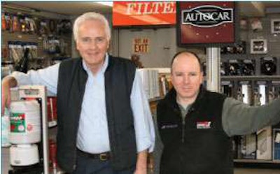 Jim Pascale (left), president of Pascale Service Corporation and Mike Toye, parts manager, make sure all fast moving parts are always on the shelf and available.