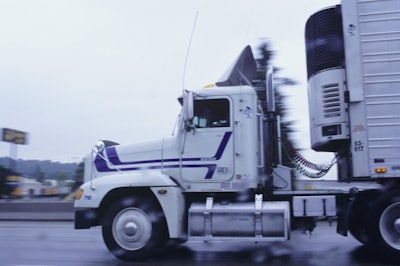 White Truck Speeding