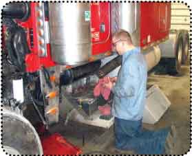Keeping technicians safe in the workplace is key to a productive aftermarket garage. Skinner Diesel uses a quarterly safety committee meeting to address safety issues and promote proper workplace safety techniques.