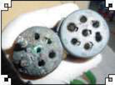 Once a connection has been destroyed by corrosion, the entire link must be replaced. Fixing just one side will cause another round of problems to occur.