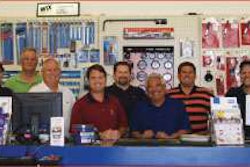 Tidewater Fleet Supply’s management team (from left): Scott Schriner, Roger Weber, Mike Hill, Allan Parrott, Randy Turlington, Fred DeLaCruz, Lee Williamson and Bill Megginson.