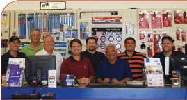 Tidewater Fleet Supply’s management team (from left): Scott Schriner, Roger Weber, Mike Hill, Allan Parrott, Randy Turlington, Fred DeLaCruz, Lee Williamson and Bill Megginson.