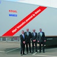 Kögel and WABCO sign new agreement for telematics; from left to right: Nick Rens, WABCO vice president, aftermarket and trailer systems; Werner Rempel, WABCO OE sales manager Germany, trailer systems; Thomas Heckel, Kögel CEO and managing director purchasing and sales; Thomas Eschey, Kögel managing director technology and production.