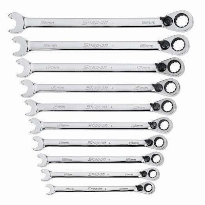 Snap on metric online wrench set