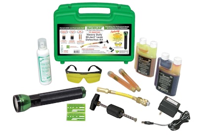 Tracer Products Has Introduced A Special Leak Detection Kit That Makes It Easy For Heavy Duty Technicians To Find All Air Conditioning And Fluid Leaks