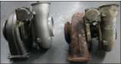 The core of a turbocharger must be sufficiently cleaned and stripped of damaged components before entering the remanufacturing process.