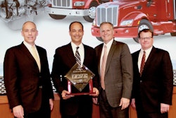 Darrin Siver, PACCAR Parts General Manager and PACCAR Vice President; Frank Anglin, Western Peterbilt – Spokane; Bill Kozek, Peterbilt General Manager and PACCAR Vice President; and Tony McQuary, PACCAR Parts General Sales Manager.