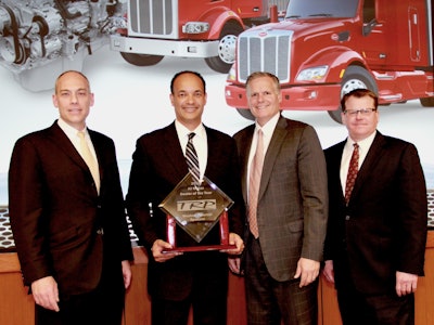 Darrin Siver, PACCAR Parts General Manager and PACCAR Vice President; Frank Anglin, Western Peterbilt – Spokane; Bill Kozek, Peterbilt General Manager and PACCAR Vice President; and Tony McQuary, PACCAR Parts General Sales Manager.