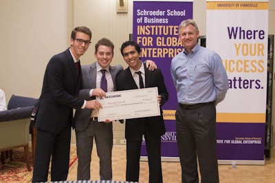 Jawad AlDhalemi, Andrey Biryuchinskiy, Suhrob Muratov and David Work took top honors among the teams charged with developing a lightweight aluminum wheel conceptual design that meets numerous technical requirements.