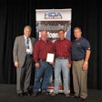 Pictured: Mark Willis, HDA Truck Pride; Bobby Willingham & Alan Davenport, owners of Davenport and Willingham; Edward Neeley, Truck Supply Company of South Carolina, sponsoring member.