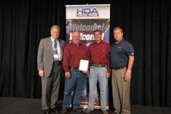 Pictured: Mark Willis, HDA Truck Pride; Bobby Willingham & Alan Davenport, owners of Davenport and Willingham; Edward Neeley, Truck Supply Company of South Carolina, sponsoring member.