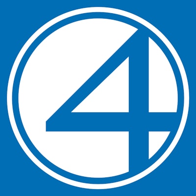 Fantastic Four Logo (blue And White)