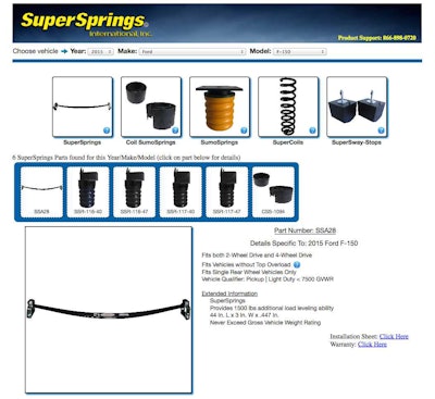 SuperSprings Product Finder