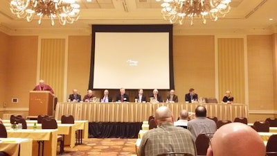 A panel of aftermarket professionals debate hiring practices during Service Opportunities Learning Days (SOLD) Monday in Las Vegas.