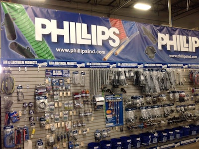 Action Truck Parts and Phillips Industries worked together to design and build this expansive product display at Action’s Bolingbrook, Ill., location.