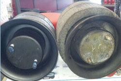 A side-by-side comparison of a new spring and one that has worn down over years of improper service.