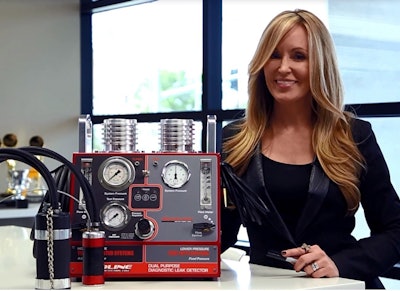 Redline Executive Vice President Alex Parker with the company’s new leak detection product.