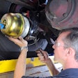 Bendix technician checking a brake chamber