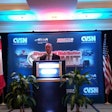Dave Scheer accepts the President’s Award at the 2016 CVSN Aftermarket Distribution Summit Monday in Vancouver.