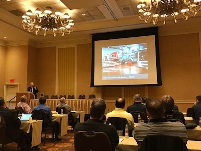 Derek Kaufman, managing partner at Schwarz Advisors, speaks at Service Opportunities Learning Days (SOLD) 2017 on Sunday at the Mirage in Las Vegas.