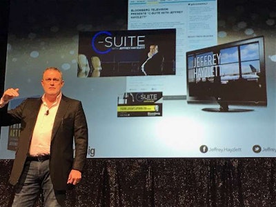 Jeffrey Hayzlett speaks at Heavy Duty Aftermarket Week (2017) Tuesday in Las Vegas.