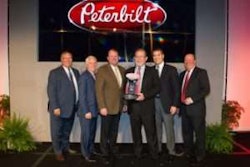 Rush Enterprises earned Peterbilt’s Red Oval award at the OEM’s recent dealer meeting.