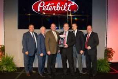 Rush Enterprises earned Peterbilt’s Red Oval award at the OEM’s recent dealer meeting.