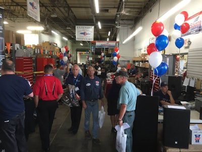 Open house events, such as this one at Long Island Truck Parts, are a great way to showcase a company’s services and product offering.