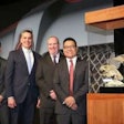 From left, Kevin Baney, Kenworth assistant general manager for sales and marketing; Mike Dozier, Kenworth general manager and PACCAR vice president; Mike Clark, CSM Truck Division president; and Jim Moeller, CEO of CSM Companies, Wisconsin Kenworth’s parent company.