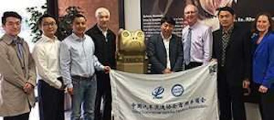 Members from the China Commercial Vehicles Dealers Association and ATD staff visit Baltimore Potomac Truck Centers in Linthicum, Md., on March 28, 2017.