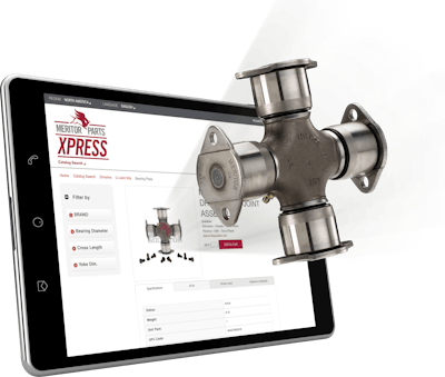 Meritor E-Commerce Site on Tablet