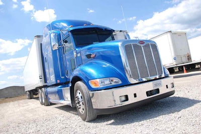 Peterbilt semi truck parked