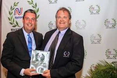 Dean Vicha (left), President of NationaLease, presented Jay Hagerty of NationaLease with the organization’s National Account Executive of the Year Award.