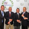 Dean Vicha (left), president of NationaLease, stands with Masters Club Hall of Fame award winners, who received Rolex watches for outstanding performance for 10 consecutive years. Second left to right are: Mark Quick, Brown NationaLease; Fred Schmidt, McMahon Truck Leasing, a NationaLease Member; Matt Svancara, Aim NationaLease; and Ray Swesey, Brown NationaLease.