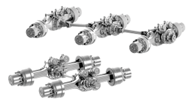 Sisu tandem and tridem axle set