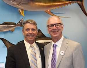 ATD Chairman Steve Parker (right) meets with U.S. Rep. Rob Wittman (R-Va.) during ATD’s dealer fly-in on June 21, 2017.