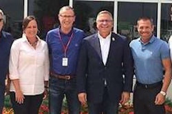 U.S. Congressman Mike Bost with Truck Centers Inc employees
