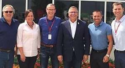 U.S. Congressman Mike Bost with Truck Centers Inc employees