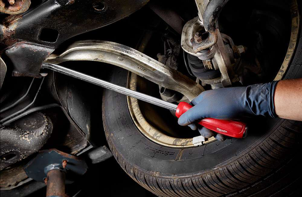 Mechanic working on a vehicle