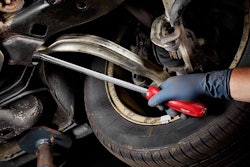 Mechanic working on a vehicle