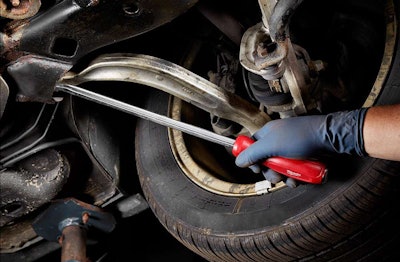 Mechanic working on a vehicle