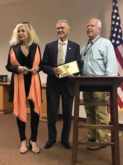 Award being received
