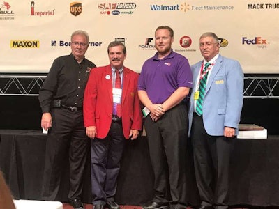 Mclean with others after winning announcement