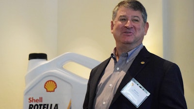 Shell Rotella’s Dan Arcy spoke to trucking industry press Wednesday, detailing updates on the deployment of CK-4 and FA-4 oils.