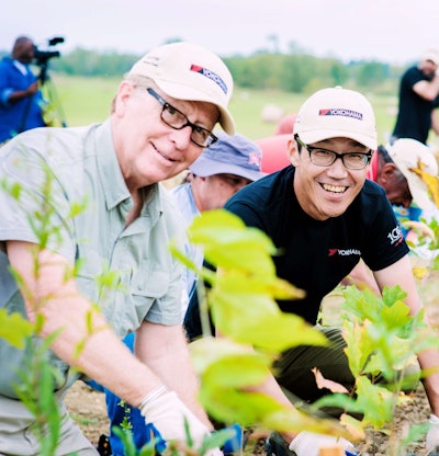 Yokohama Employees Planting Trees