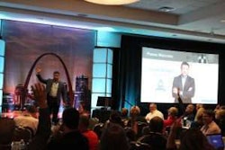 Kevin Brown presents Thursday at the Karmak Leadership & Technology Conference in St. Louis.