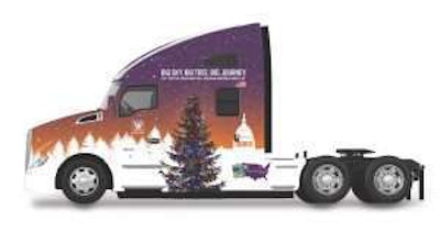 Christmas themed Kenworth T680