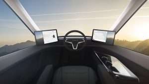 Interior of Tesla Semi-Truck